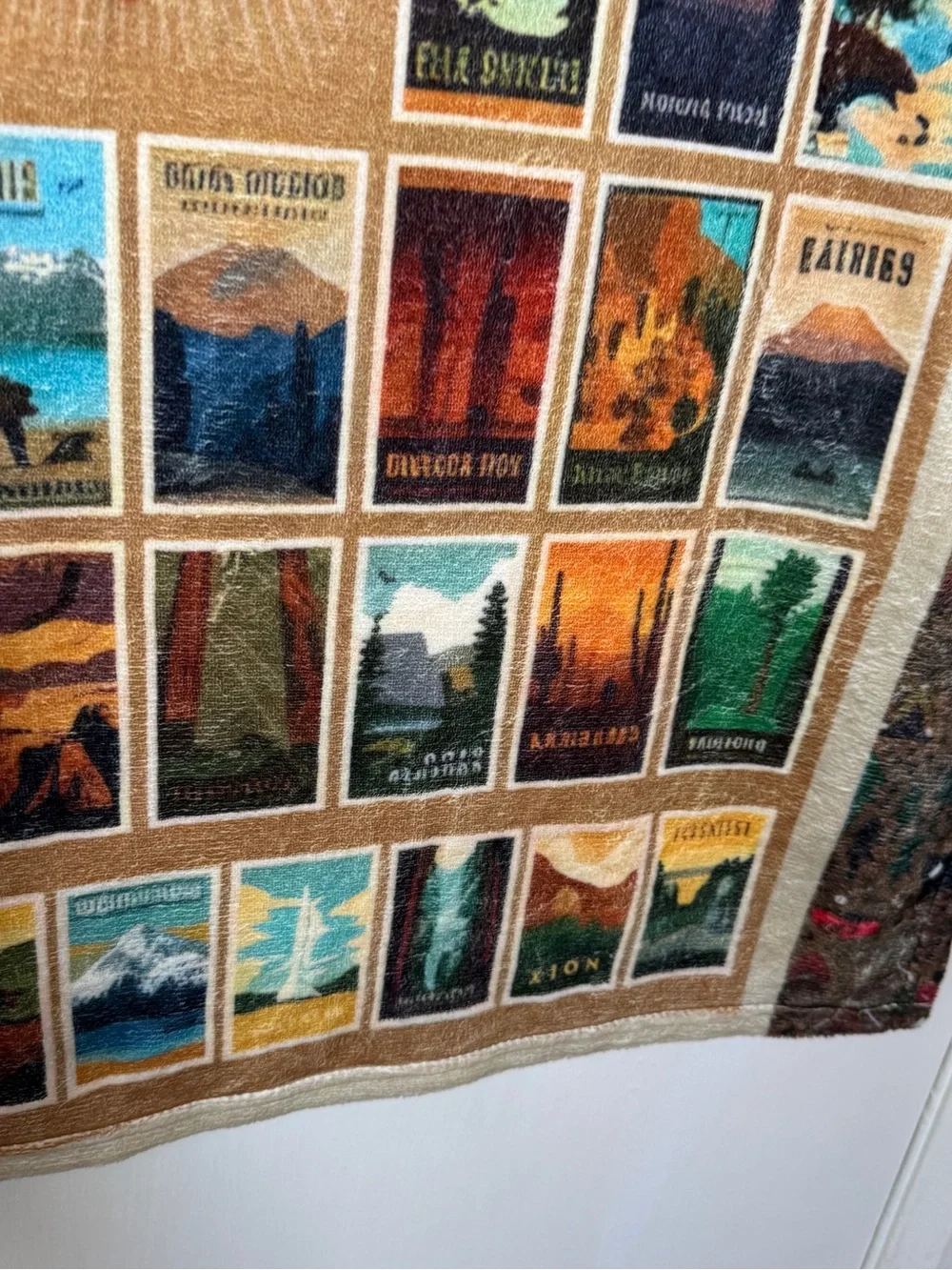 61 American National Parks Wall Tapestry - Multicolor Throw Blanket Plush